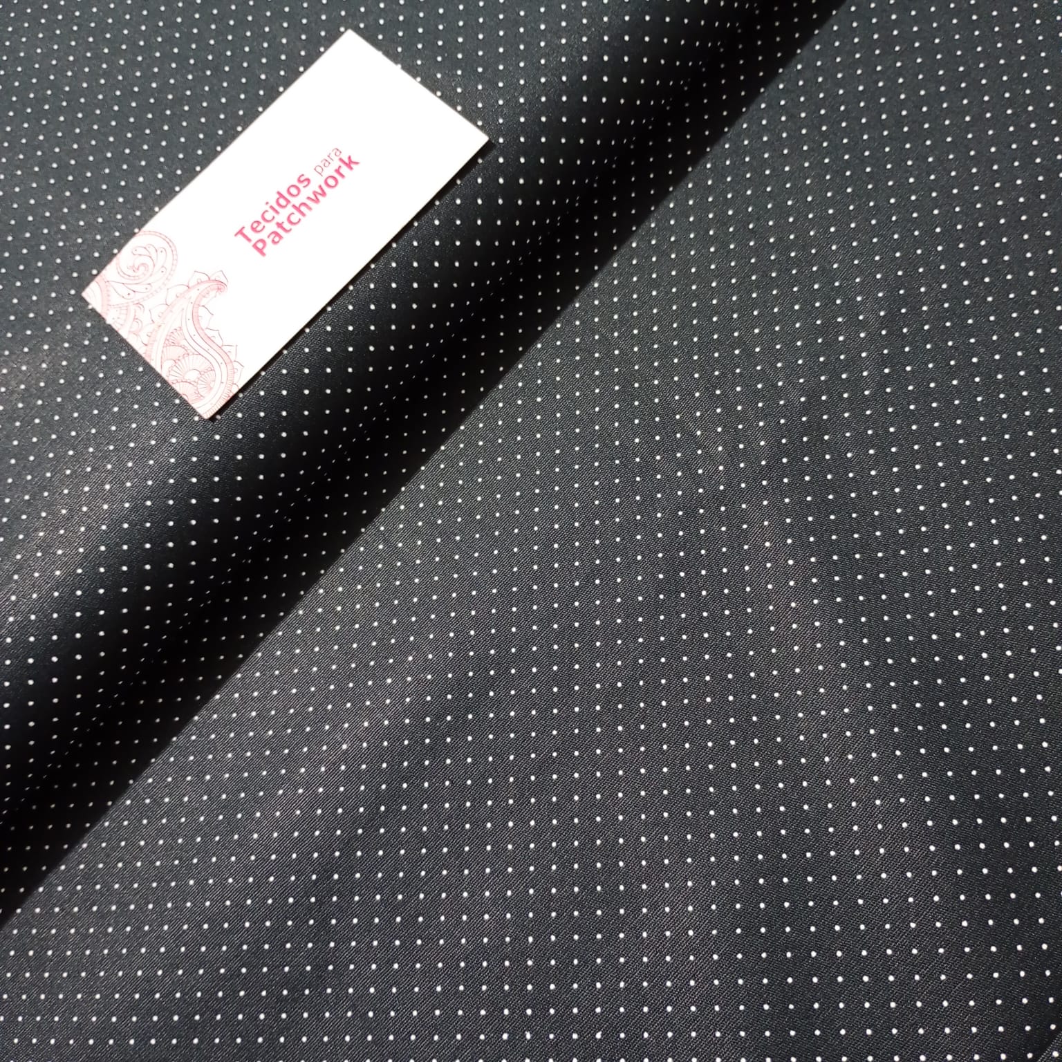 Tecido Tricoline Micro Poá Preto