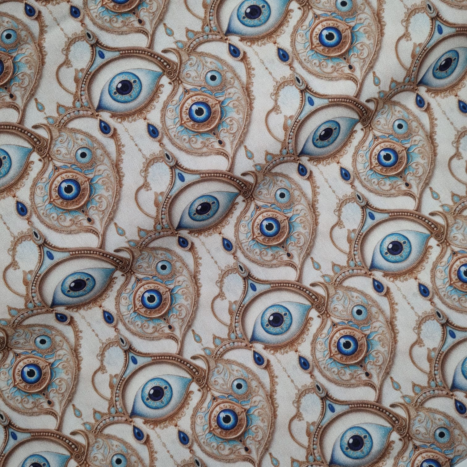 Tecido Tricoline Digital Olho Grego 2