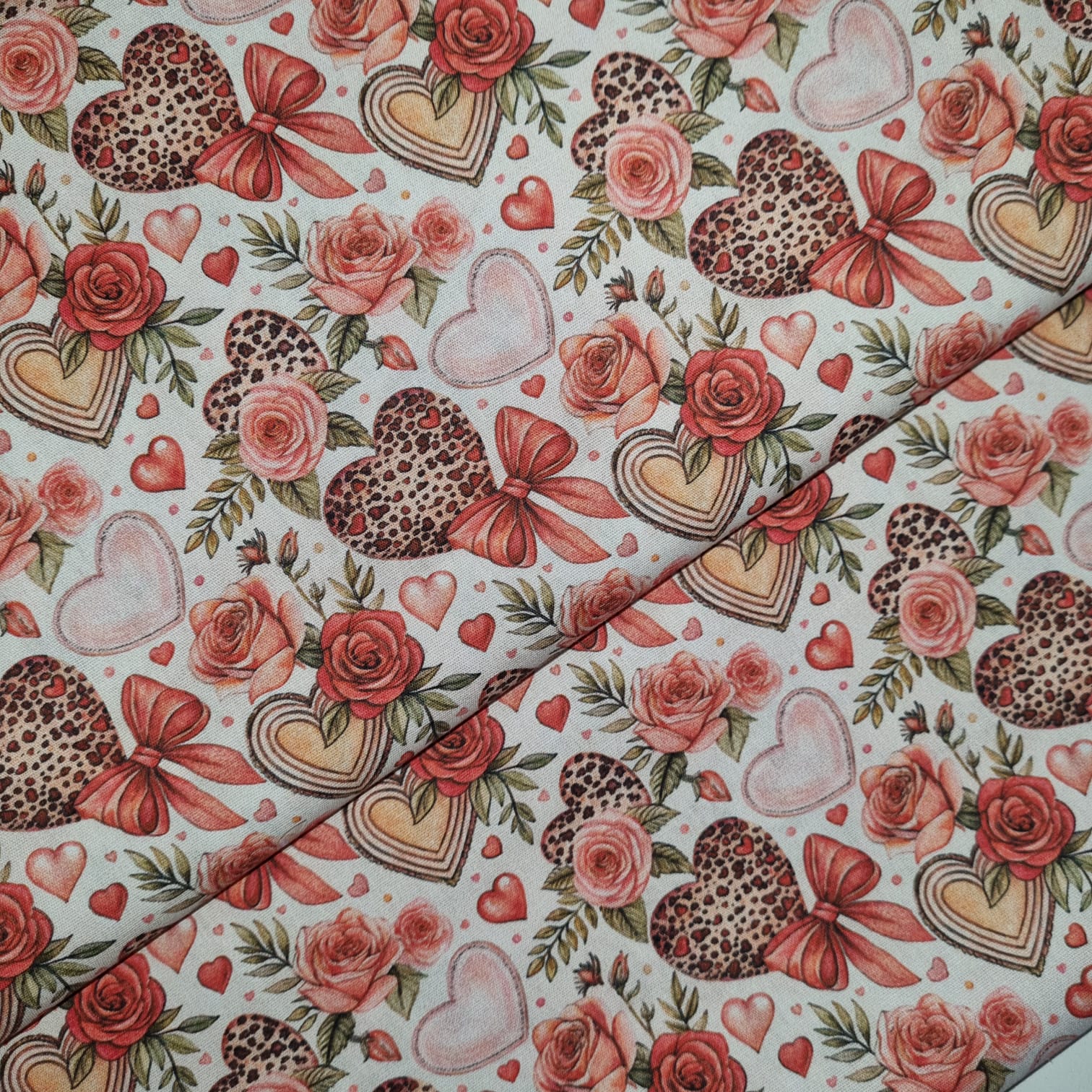 Tecido Tricoline Digital Valentine's Day