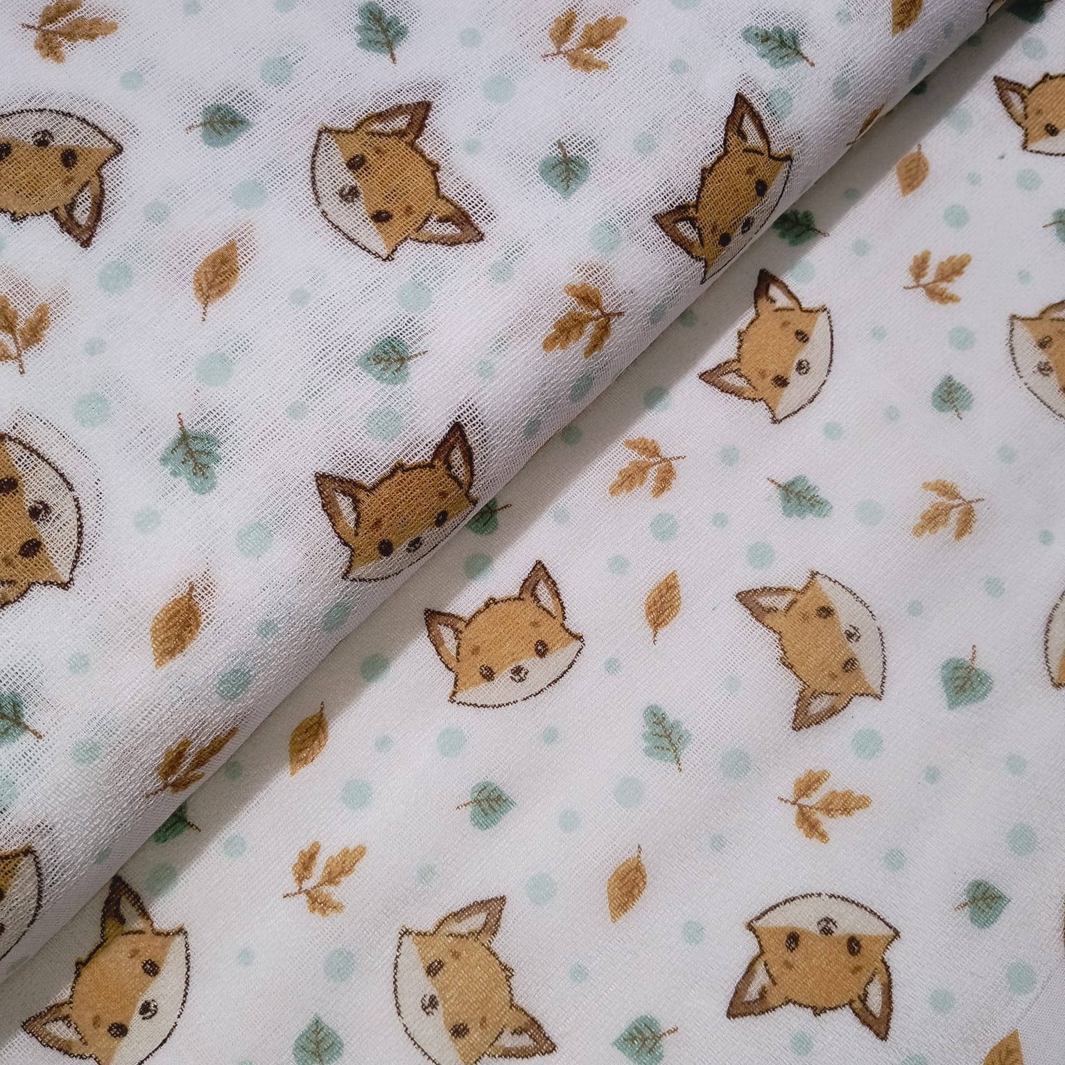 Fralda Estampada Dupla Raposinha