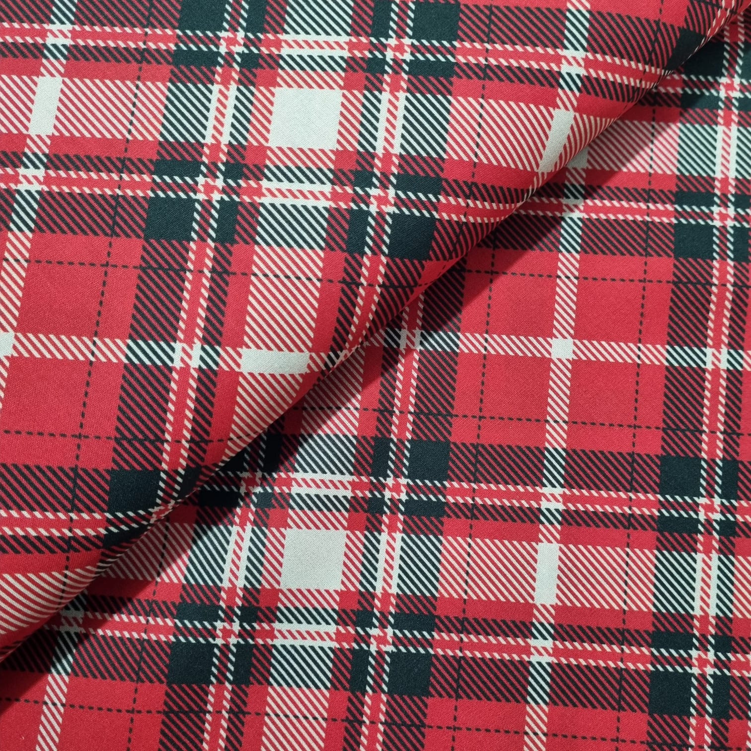 Tecido Digital Xadrez Natalino 2