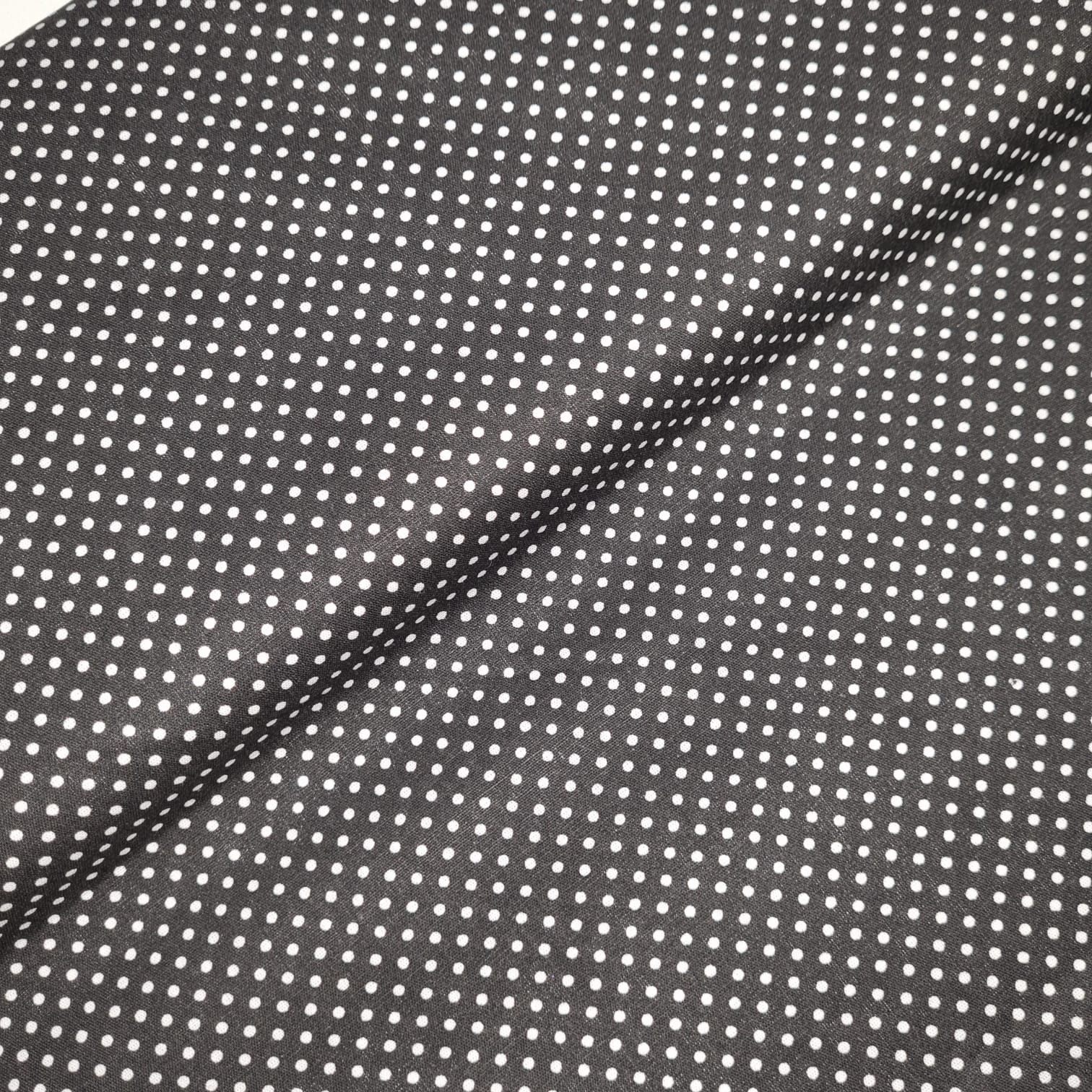 Tecido Popeline Poá Preto