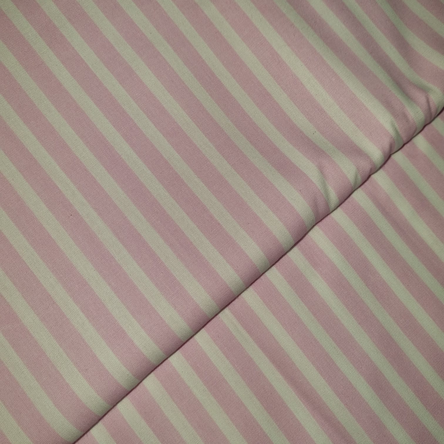 Tecido Popeline Listra M Rosa Bebe
