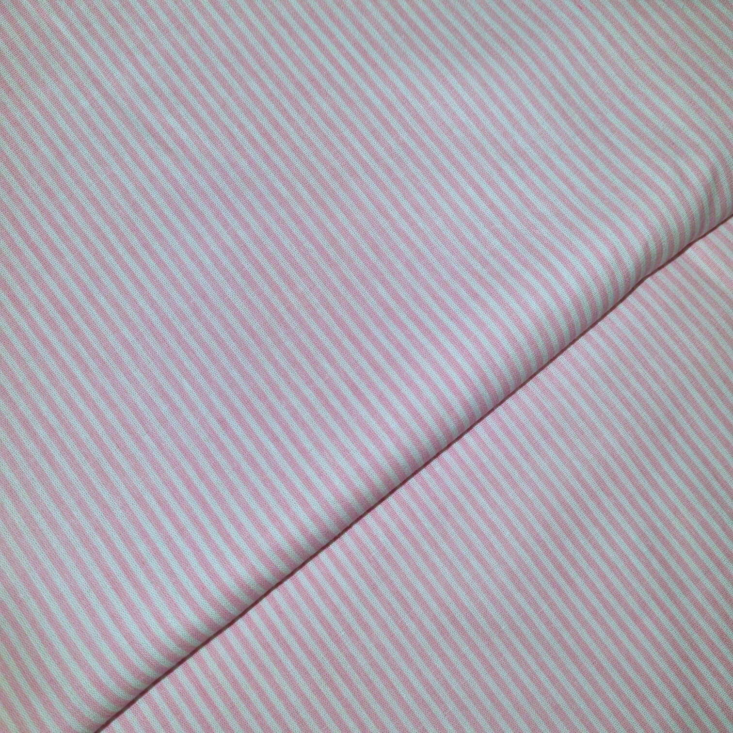 Tecido Popeline Listra P Rosa Bebe