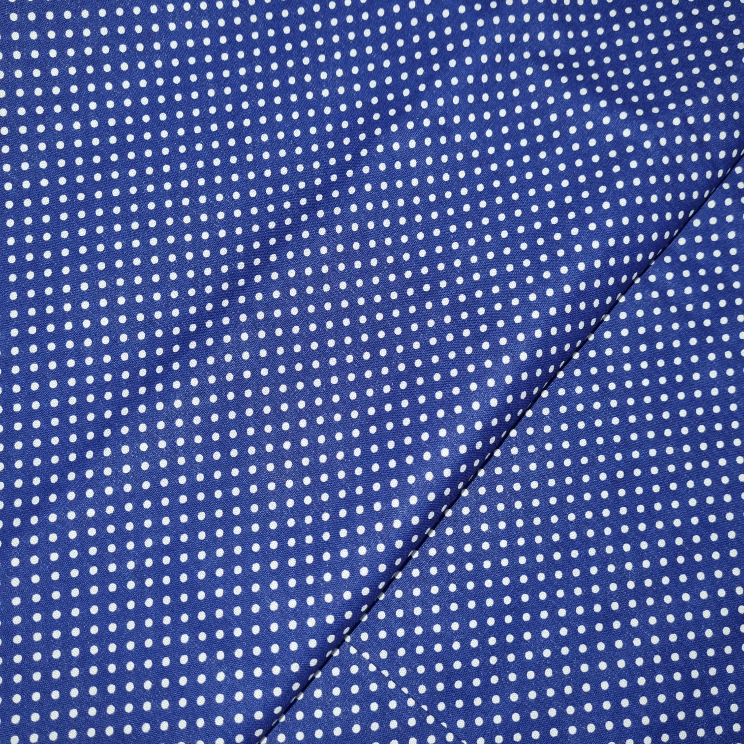 Tecido Popeline Poá Azul Marinho