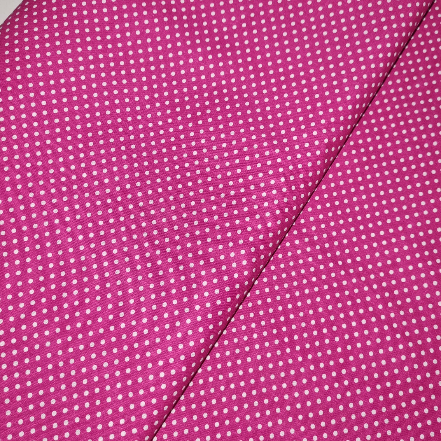 Tecido Popeline Poá Pink