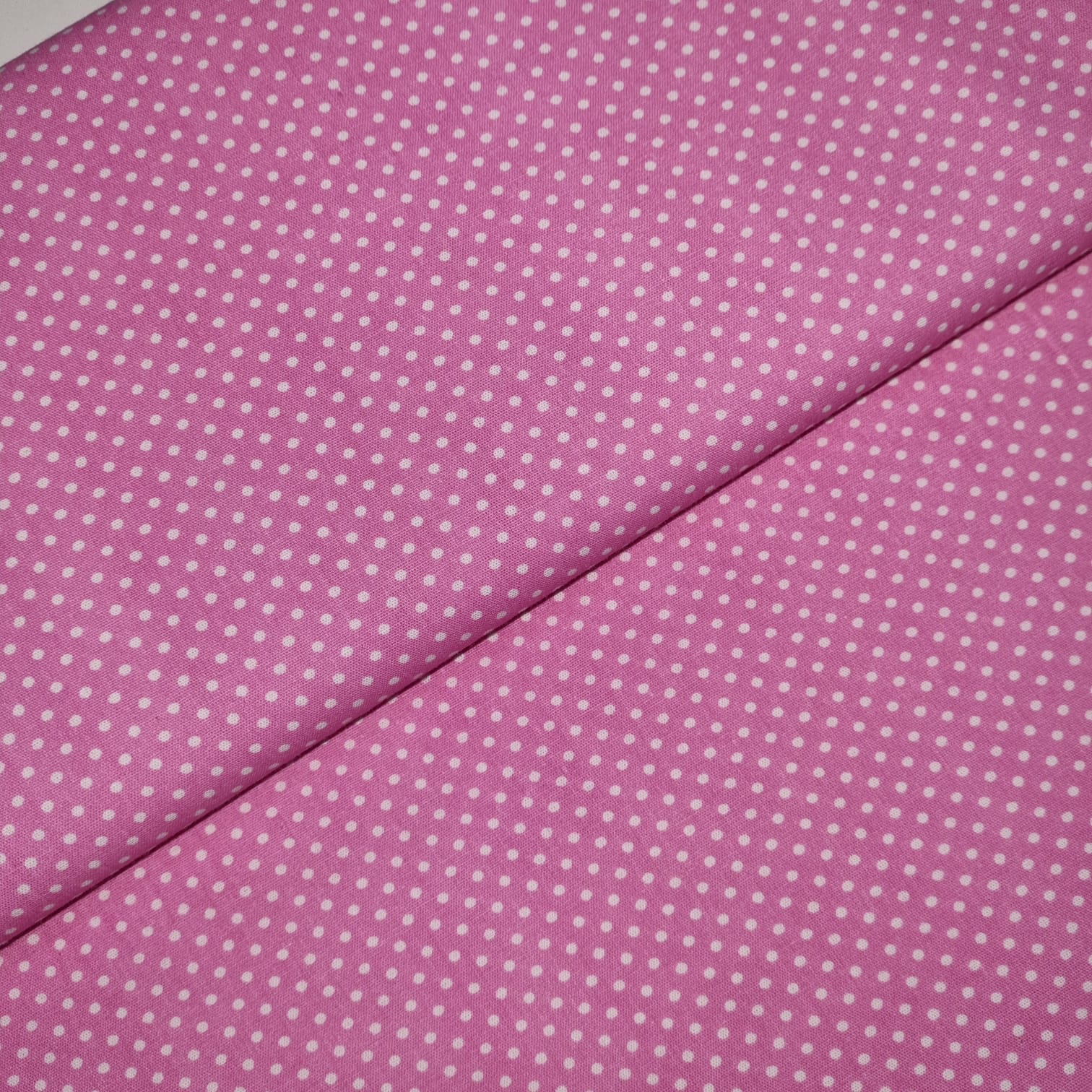 Tecido Popeline Poá Rosa Chiclete