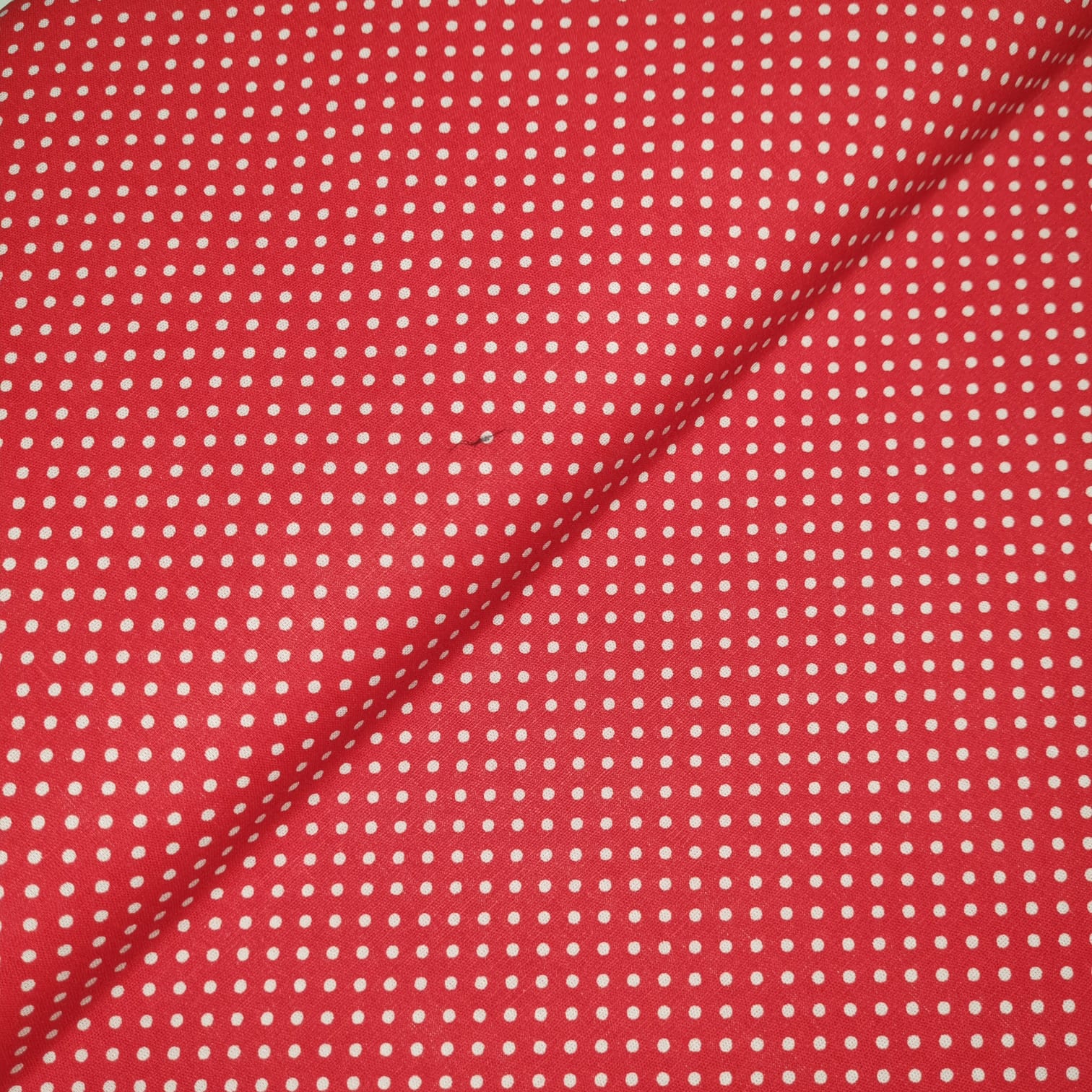 Tecido Popeline Poá Vermelho