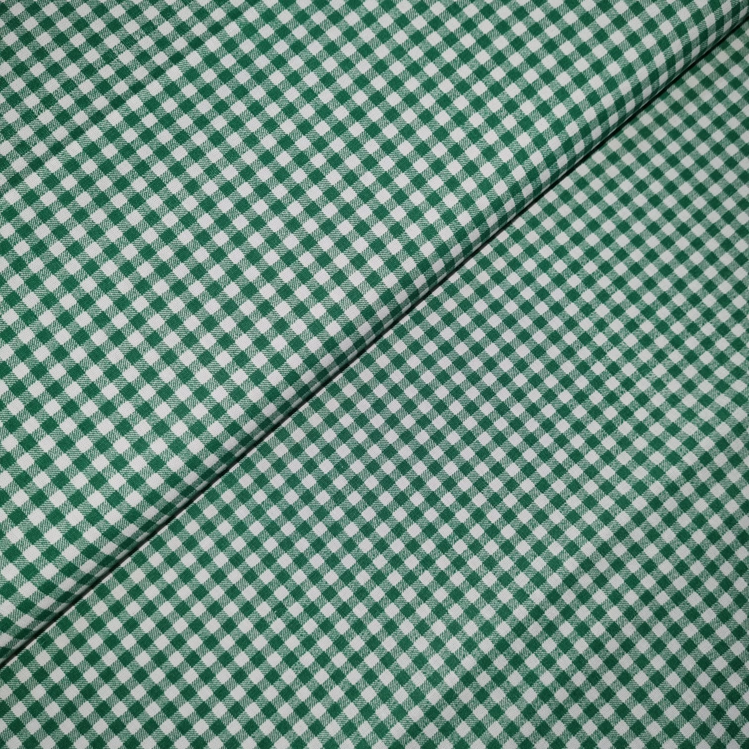 Tecido Popeline Xadrez P Verde e Branco
