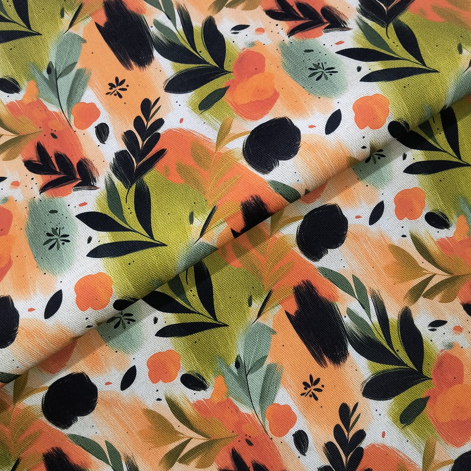 Sarja Impermeável Folhagem Abstrata