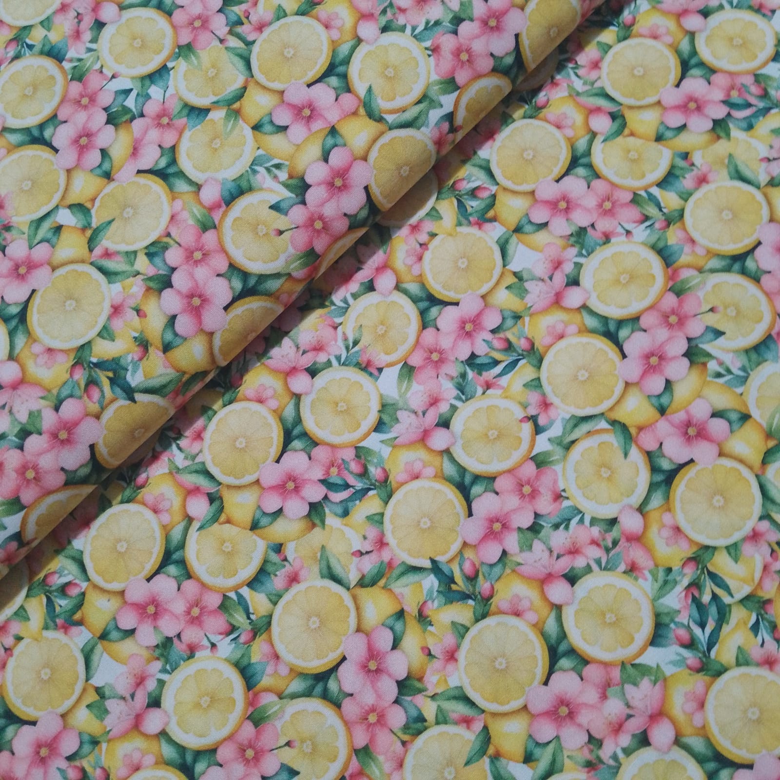 Tecido Tricoline Digital Pink Lemonade 3