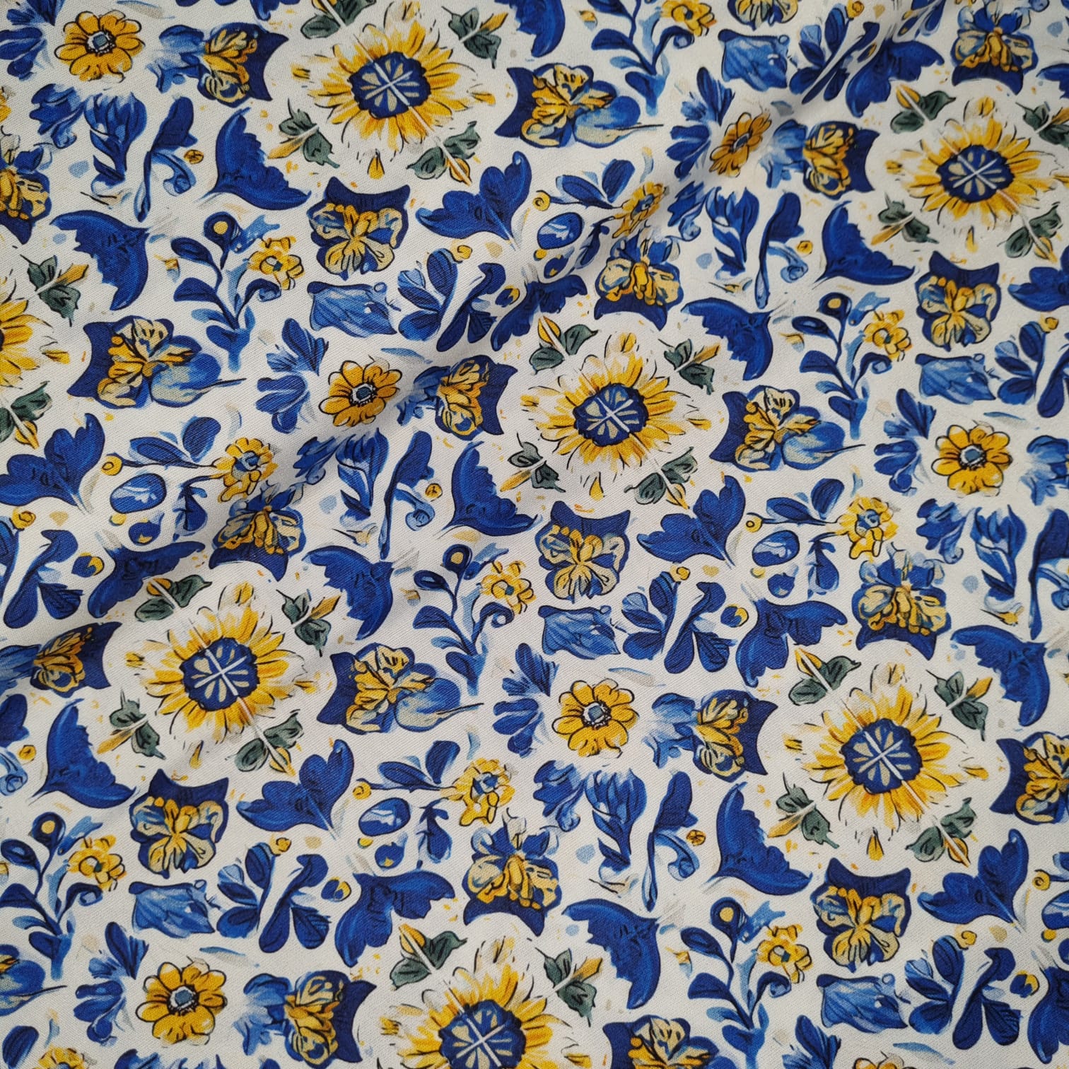 Tecido Tricoline Digital Azulejo Português 6