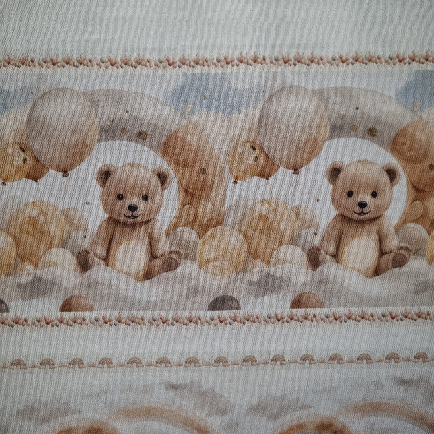 Tecido Tricoline Digital Barrado Animais Fofos