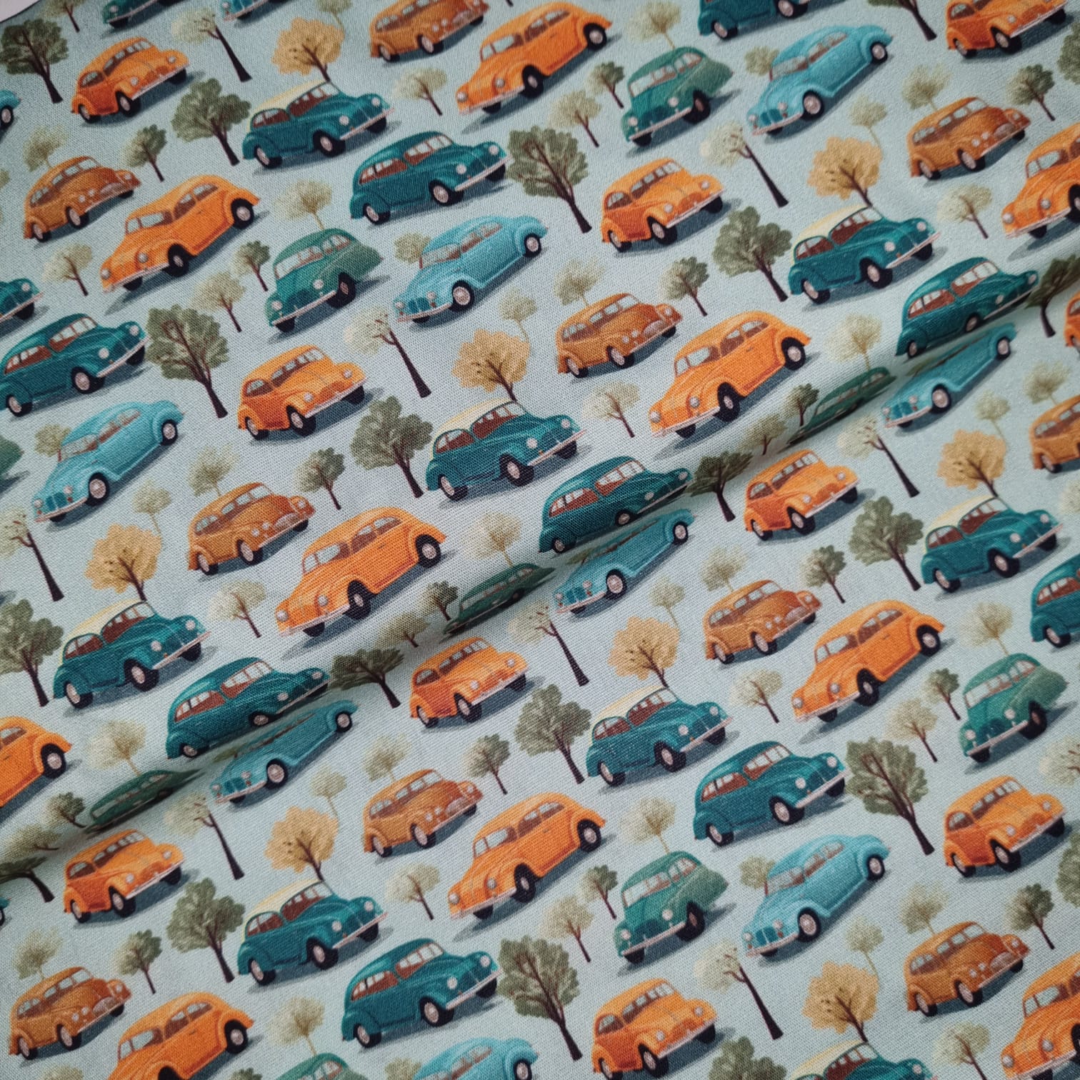 Tecido Tricoline Digital Carros Vintage