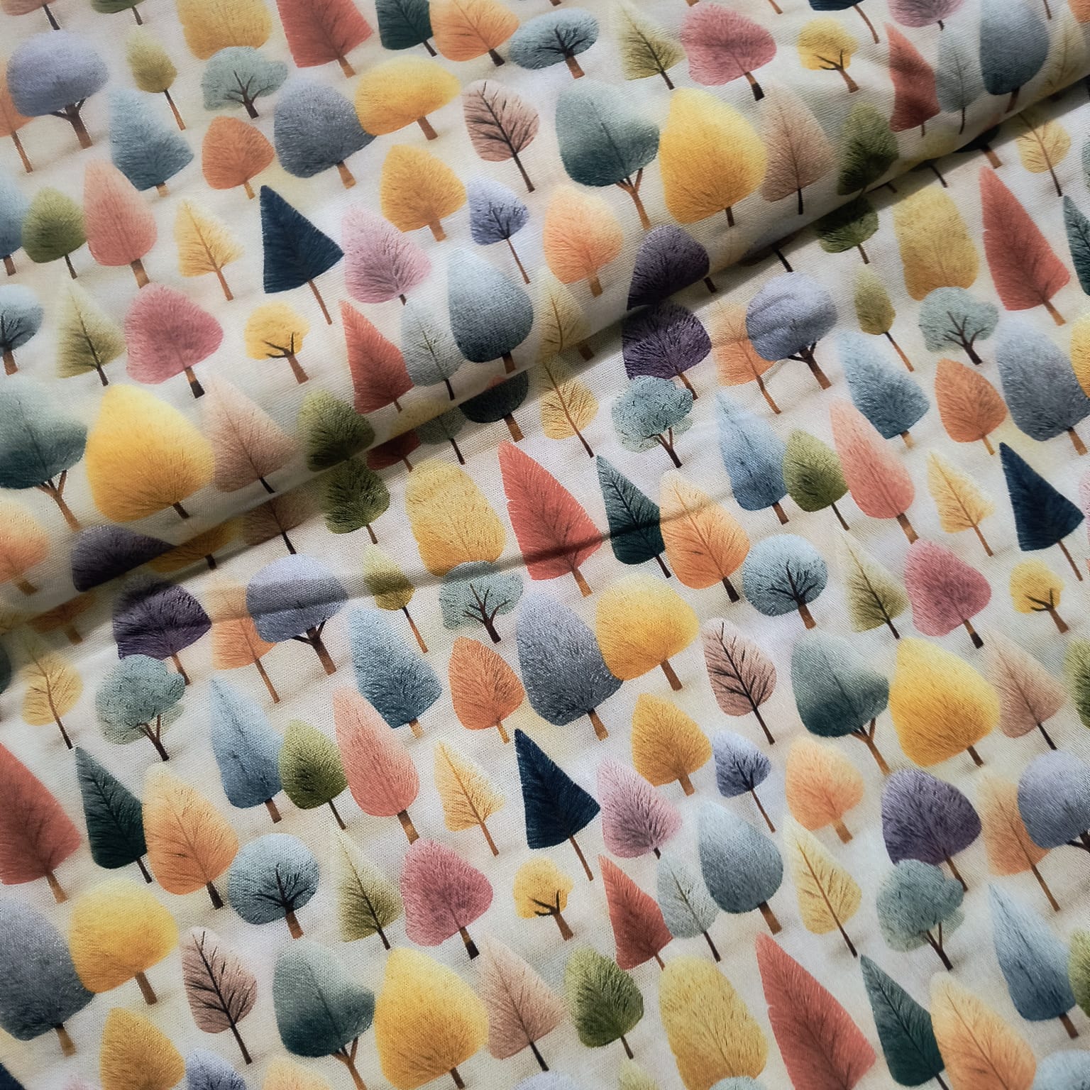 Tecido Tricoline Digital  Coleção Vilarejo Bosque