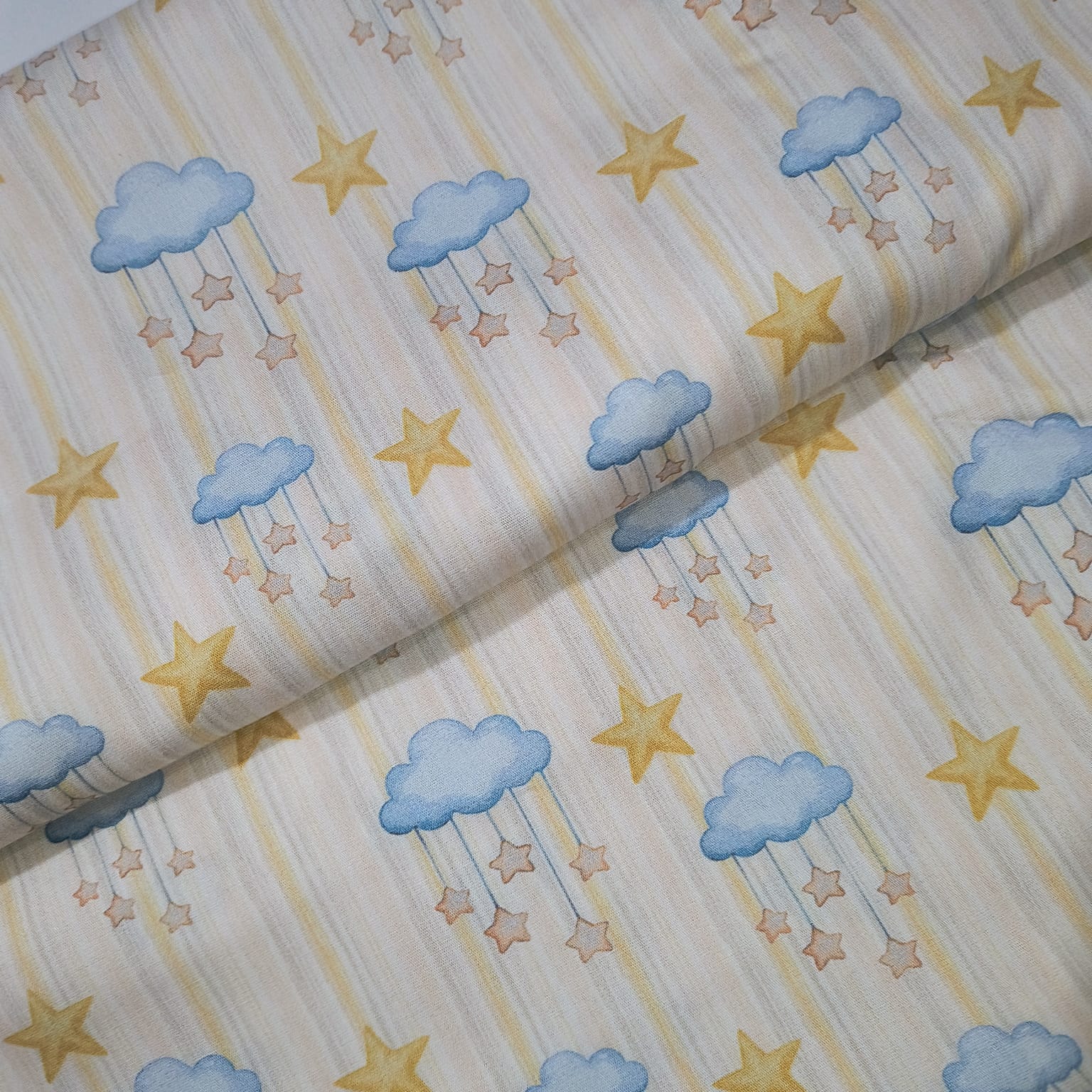 Tecido Tricoline Digital  Coleção Raios de Sol Chuva de Estrelas