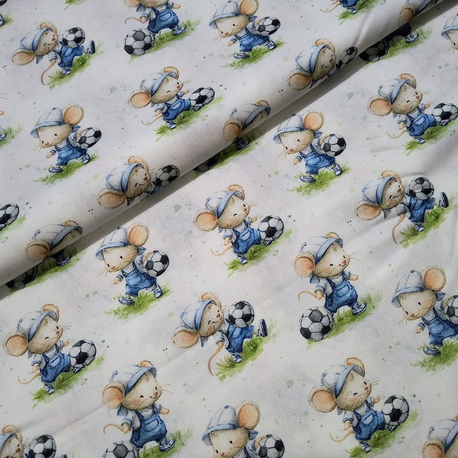 Tecido Tricoline Digital Coleção Ratinho Aventureiro Jogador