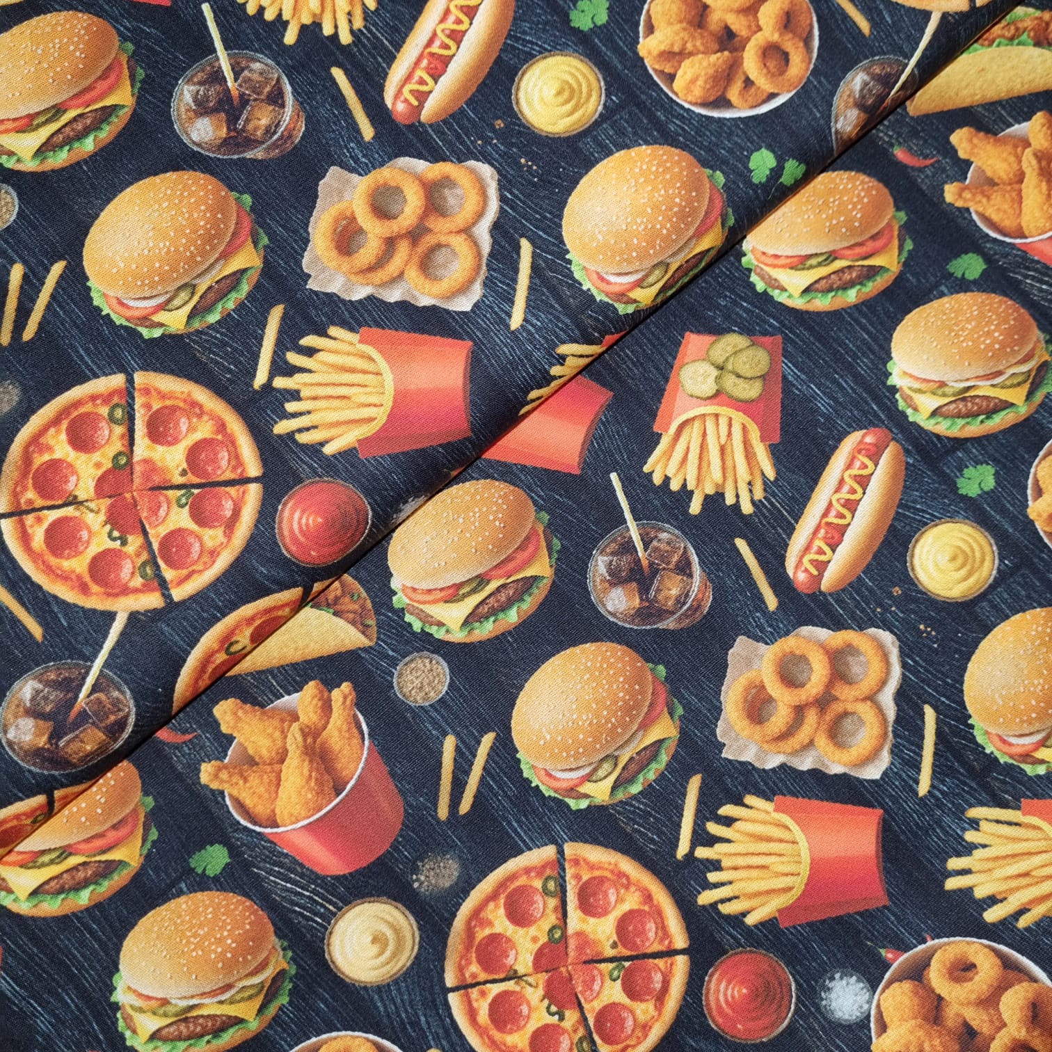 Tecido Tricoline Digital Coleção Sabores Que Inspiram Fast food