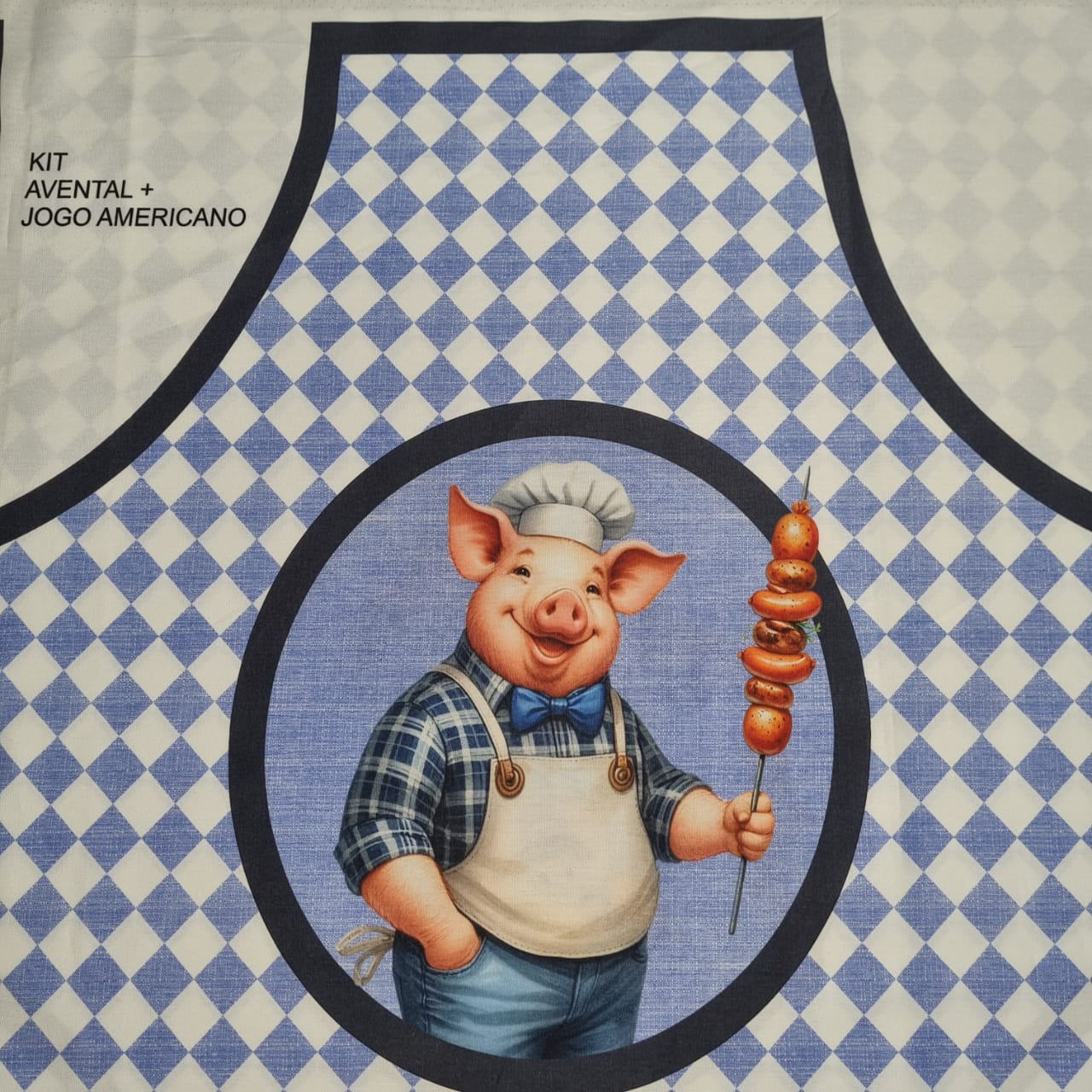 Tecido Tricoline Digital Kit Avental e Jogo Americano Especiarias