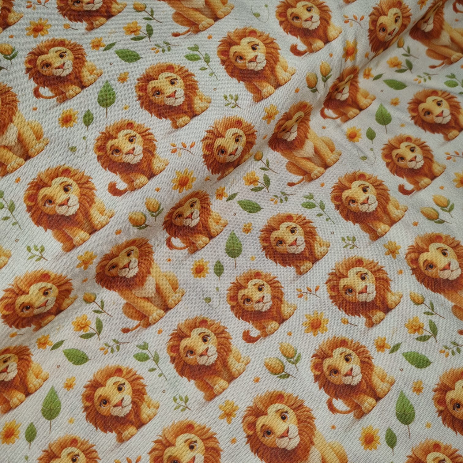 Tecido Tricoline Digital Leãozinho