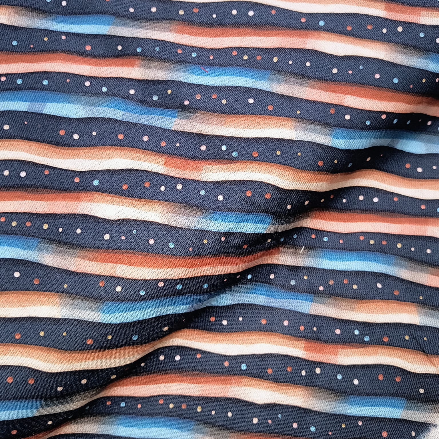 Tecido Tricoline Digital Noite Estrelada Listras