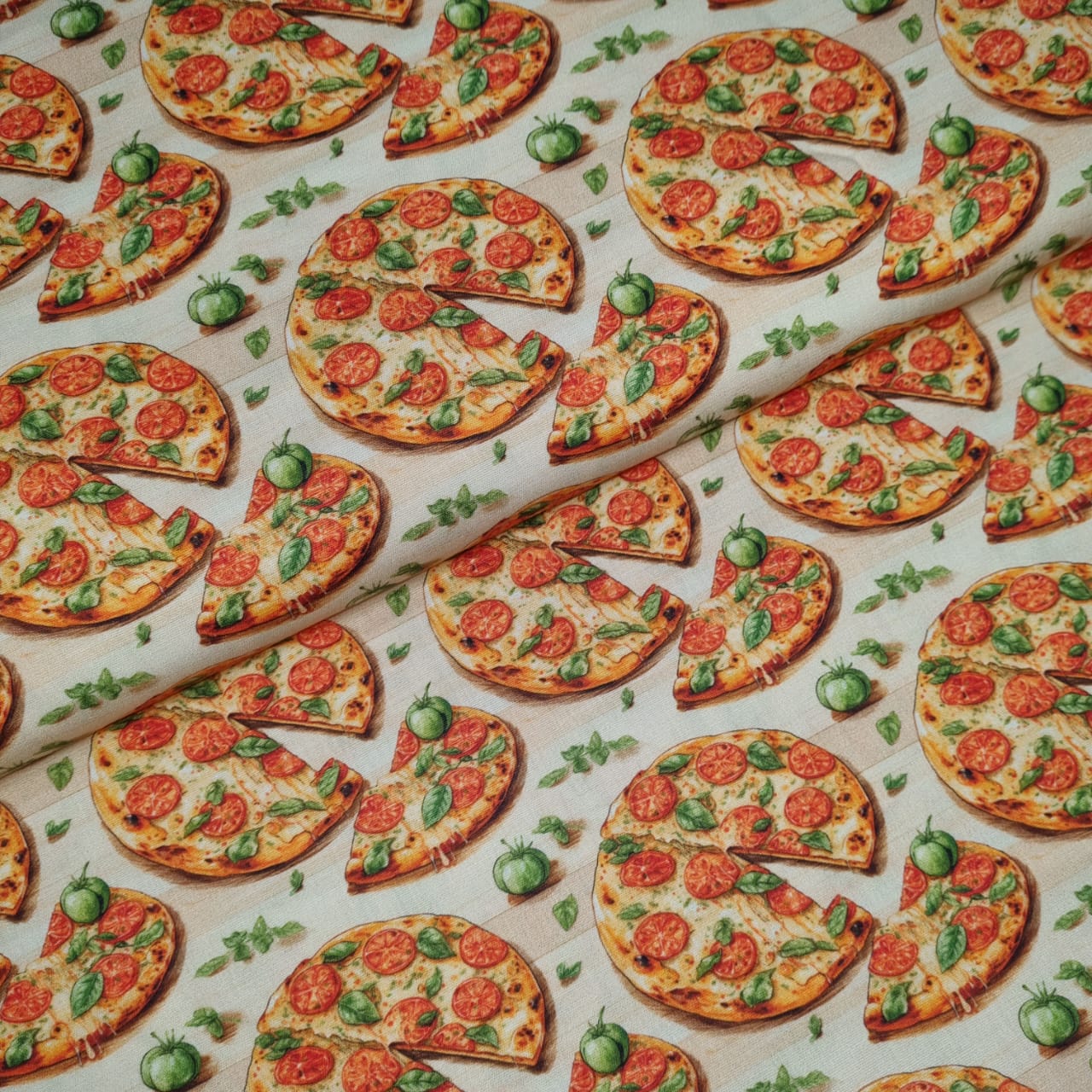 Tecido Tricoline Digital Pizzas e Temperos 2