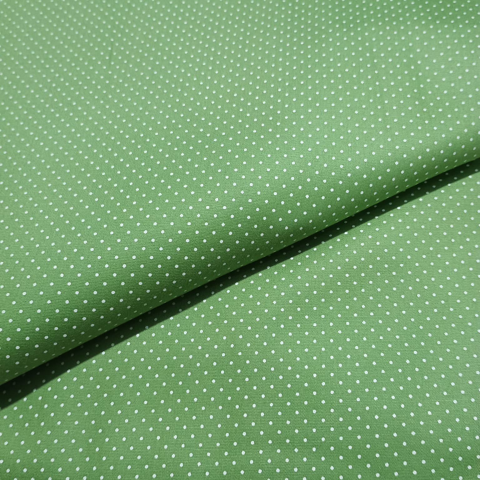 Tecido Tricoline  Poá Verde