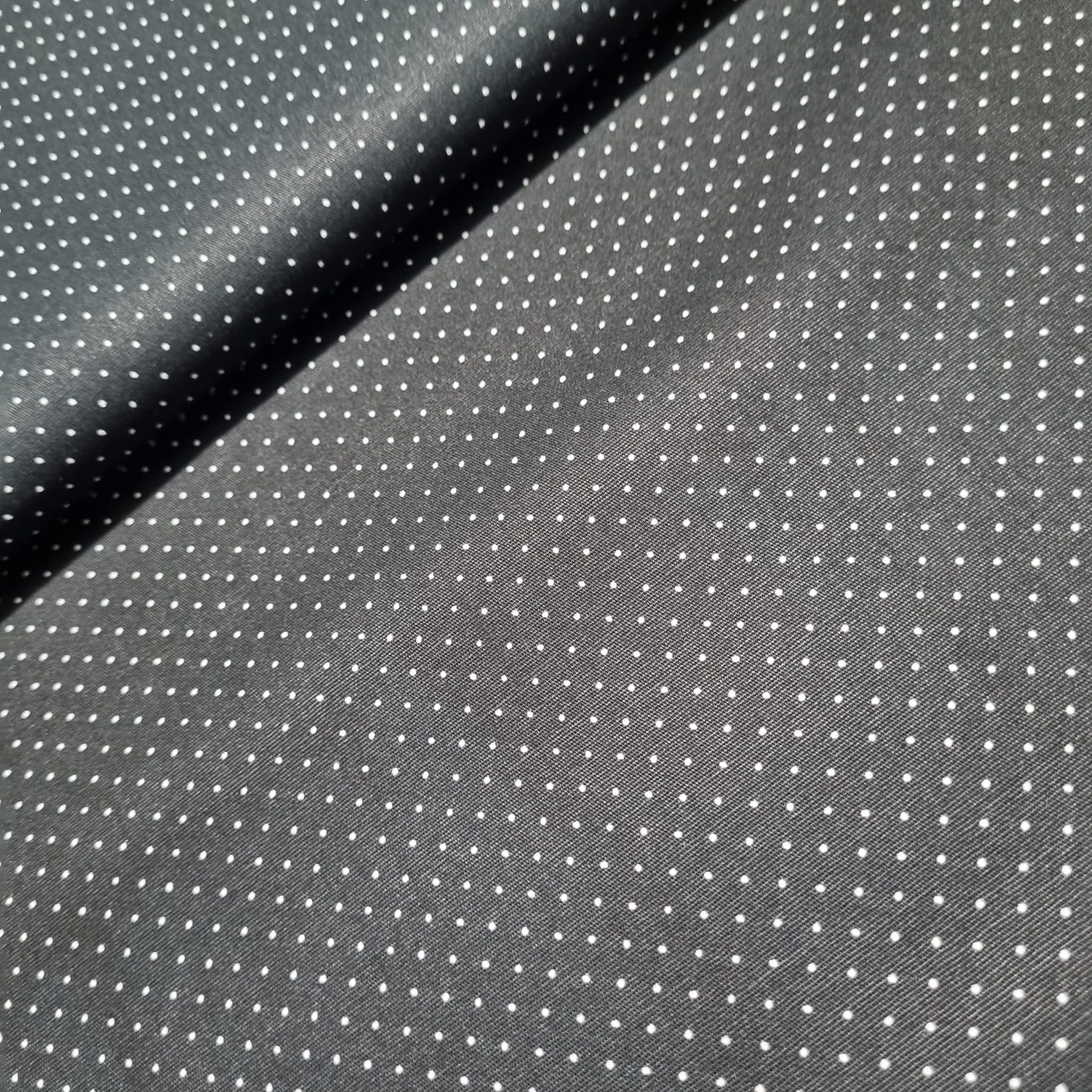Tecido Tricoline micro Poá  Preto