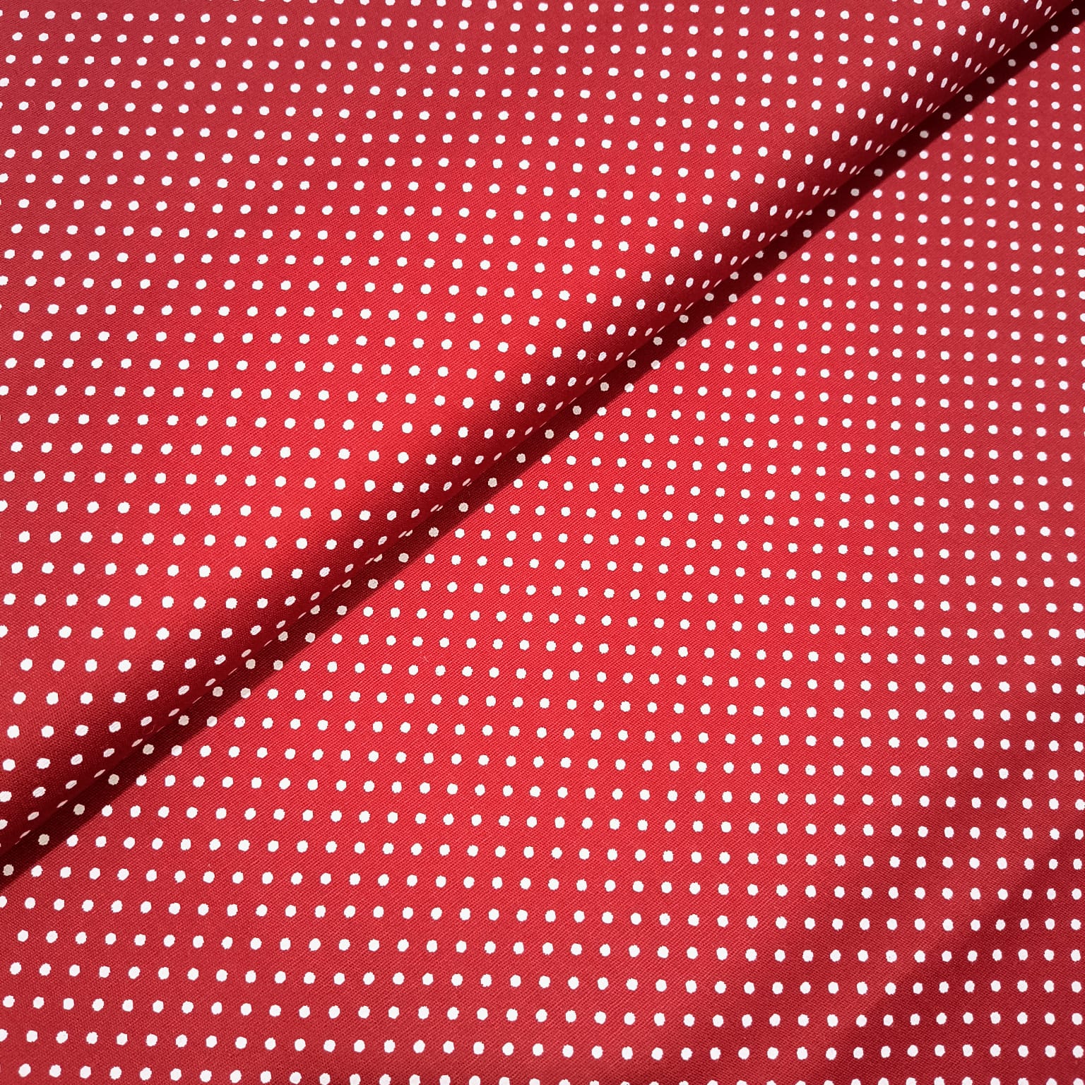 Tecido Tricoline Poá Vermelho