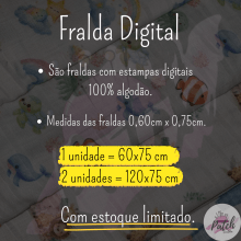 Fralda Estampa Digital Joaninhas e Borboletas