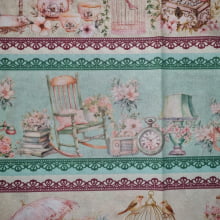 Tecido Tricoline Digital Barrado Vintage