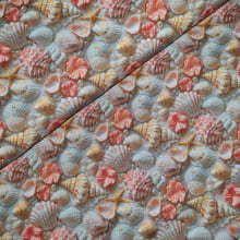 Tecido Tricoline Digital Conchas e Perolas 