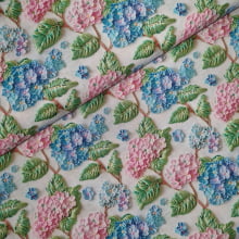 Tecido Tricoline Digital Hortencias