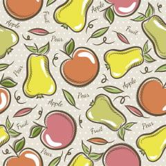 Tecido Tricoline Apple Pear