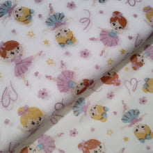 Fralda Estampada Dupla Bailarinas