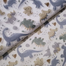 Fralda Estampada Dupla Dinossauros