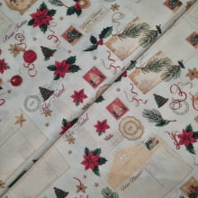 Tecido Digital Círculo Natal  Cartões Postais 