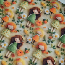 Tecido Tricoline Digital Bonecas e Flores