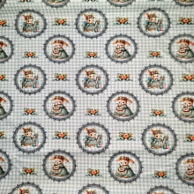 Tecido Tricoline Digital Pascoa Porta Retrato Coelinha Fundo Xadrez Verde  