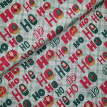 Tecido Tricoline HOHO fd Xadrez Verde e Branco