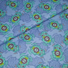 Tecido Tricoline Mãos de Fatima Azul