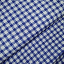 Tecido Tricoline Xadrez Azul Royal M