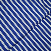 Tecido Popeline Listra M Azul Royal