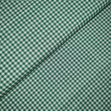 Tecido Popeline Xadrez P Verde e Branco
