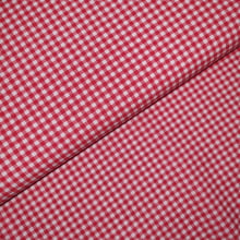 Tecido Popeline Xadrez P Vermelho e Branco