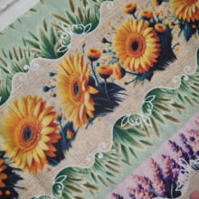 Tecido Digital Tricoline Barrado Floral