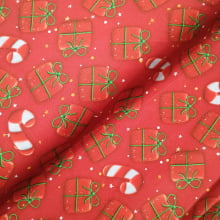 Tecido Tricoline Surpresa de Natal