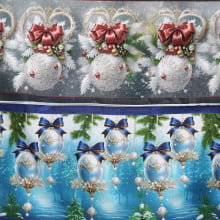 Tecido Tricoline Barrados Enfeites Natalinos 