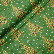 Tecido Tricoline Natal Estampado Verde