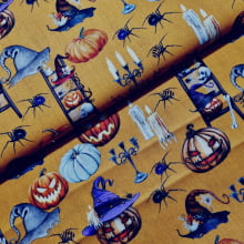 Tecido Tricoline Halloween Travessuras 